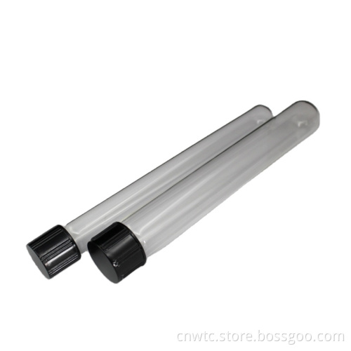15x100 Millimeter Glass Test Tube with Black Plastic Cap